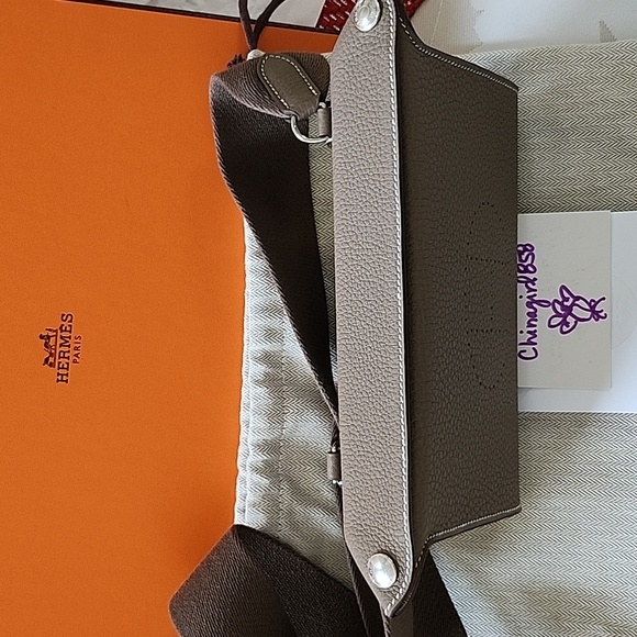NWT Hermes Videpoches Shoulder Bag Etoupe Togo - New 2023 Design - Picture 4 of 11